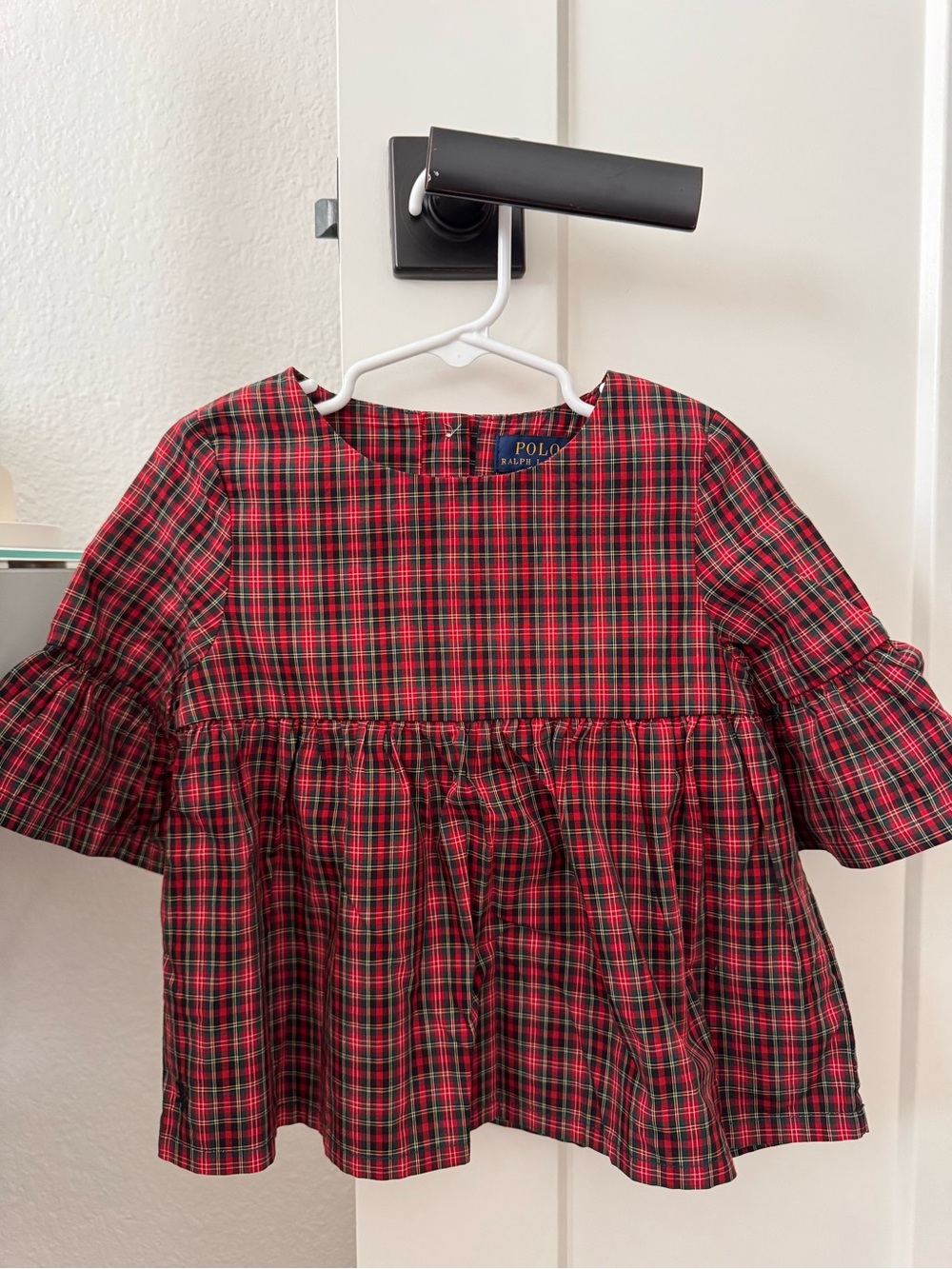 Bell Sleeve Plaid Top by Polo Ralph Lauren